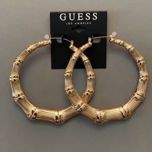 Guess 3-inch Bamboo Hoops